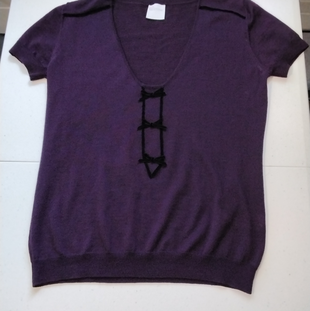 Red Valentino Wool Scoop Neck Top - Picture 3 of 16